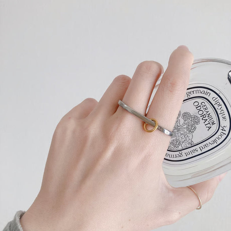 Anillo doble de metal mixto