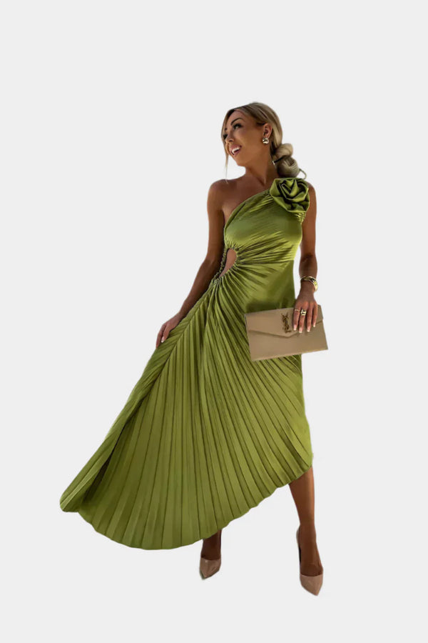 Vestido floral con notas románticas