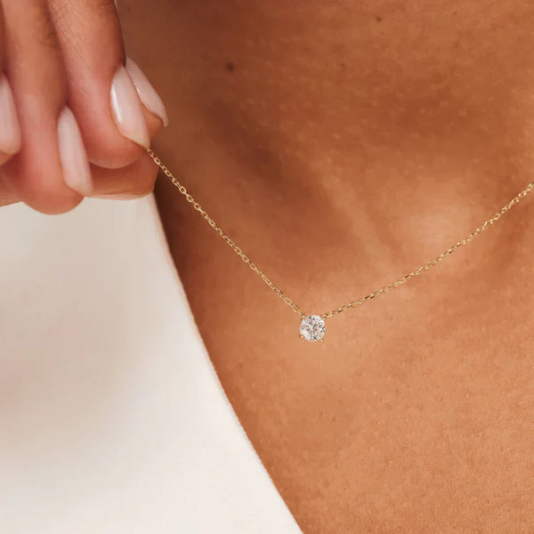 Collar Cléa de moissanita | Oro
