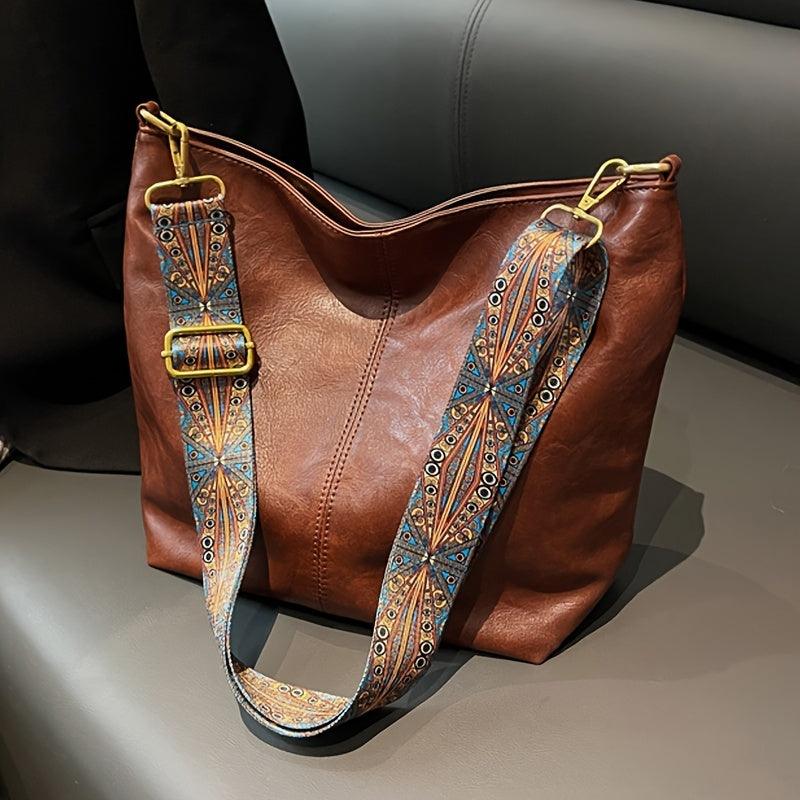 Alora - Bolso bandolera vintage de piel sintética