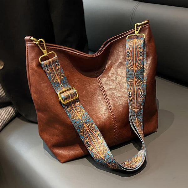 Alora - Bolso bandolera vintage de piel sintética
