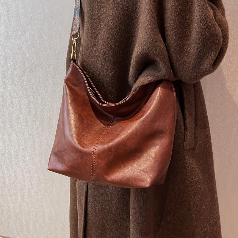 Alora - Bolso bandolera vintage de piel sintética