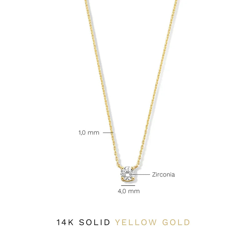 Collar Cléa de moissanita | Oro