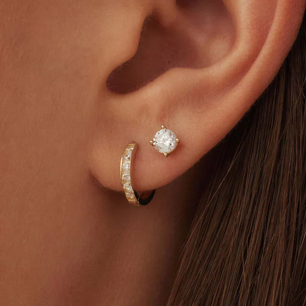 Juego de pendientes de piedra Dara Brillane | Oro