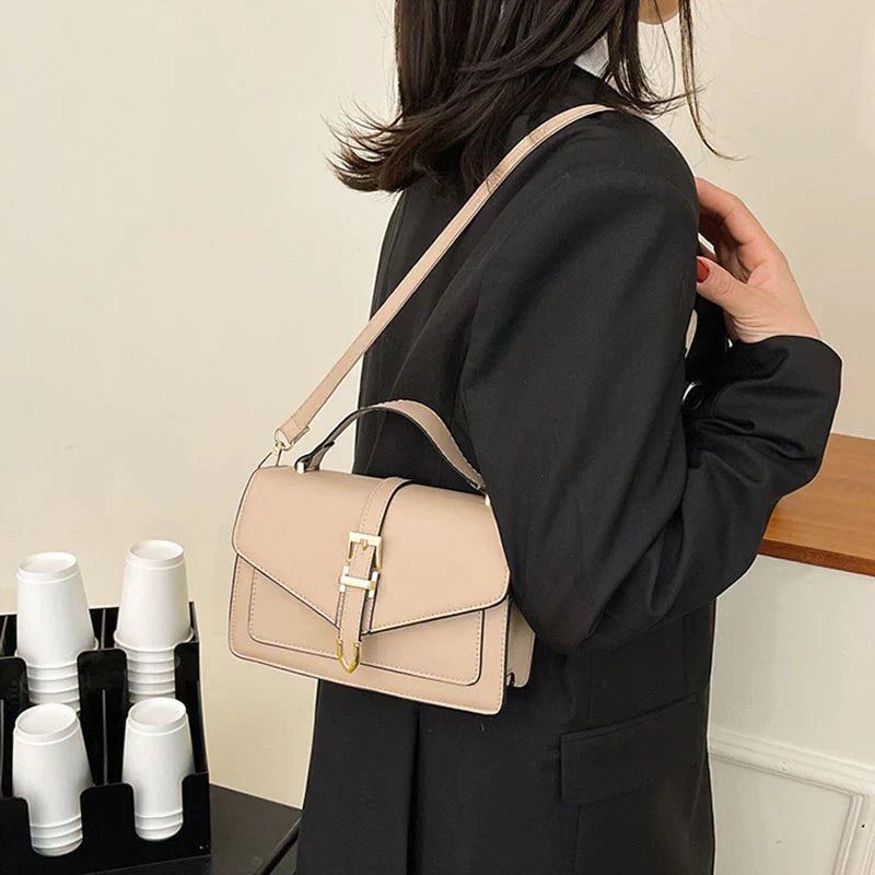 Zoe™ - Bolso de hombro clásico con detalles hechos a mano
