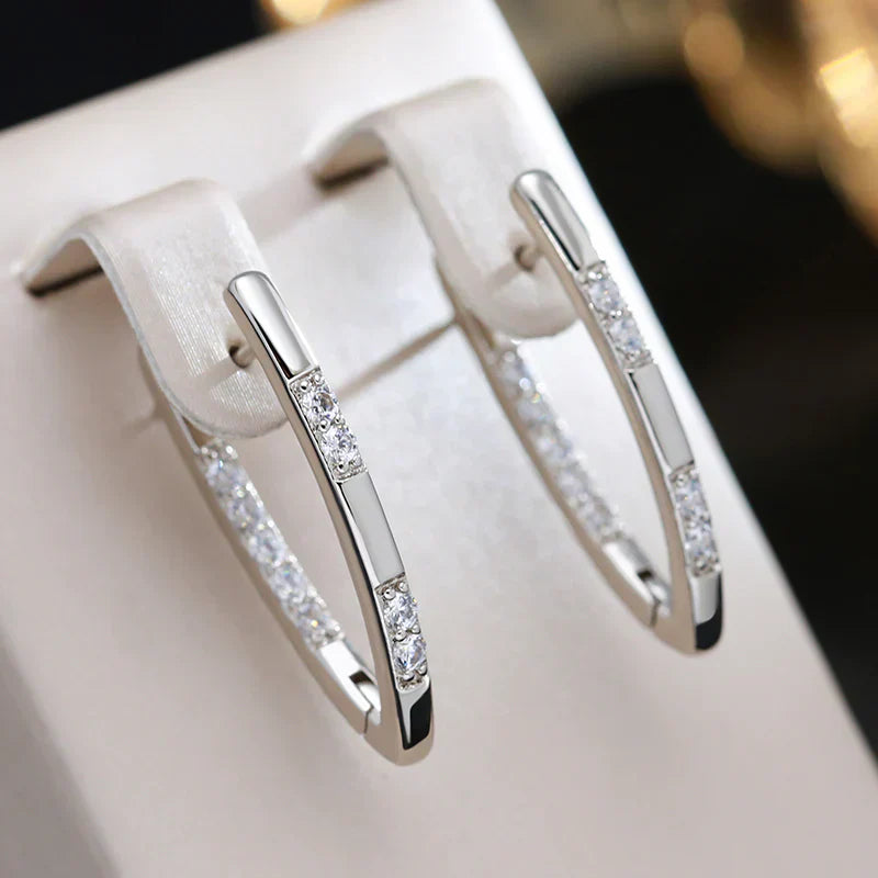 Exquisitos pendientes de circonita | Oro