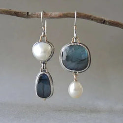 Pendientes Vintage Celestiales | Oro Blanco