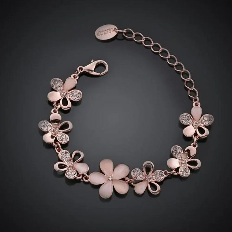 Pulsera antigua con rosas | Oro rosa