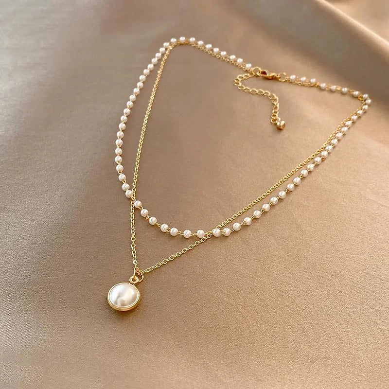 Exquisito collar de perlas | Oro