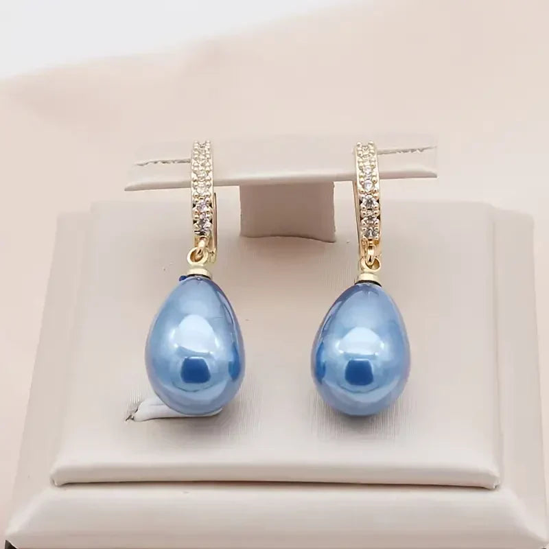 Pendientes Blue Ocean Dew | Oro