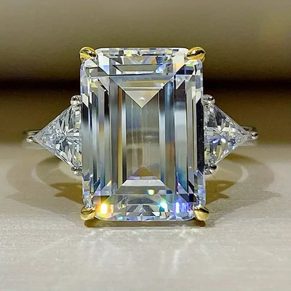 Anillo antiguo de cristal cuadrado | Oro