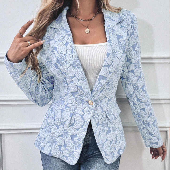 Scarlett™ - Elegante blazer con estampado floral