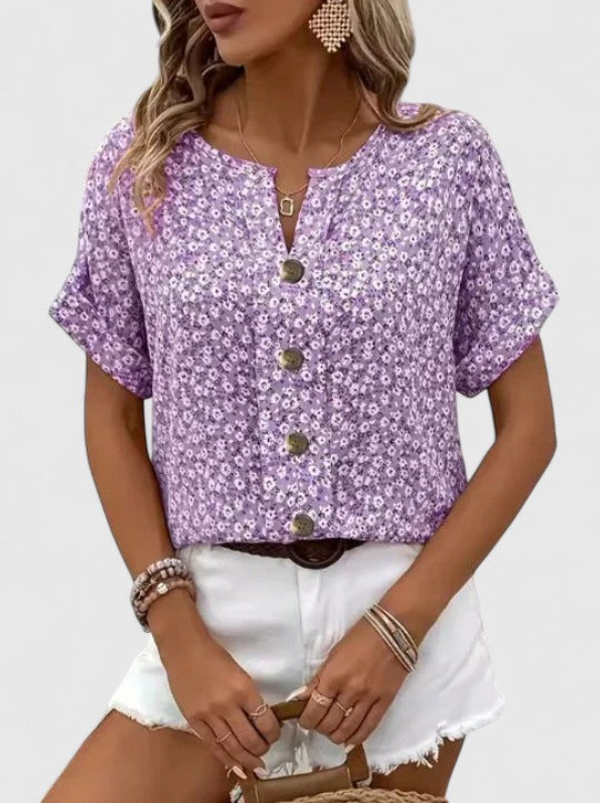 Sabine - Elegante top floral de verano