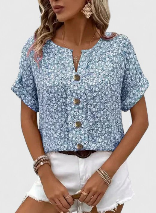 Sabine - Elegante top floral de verano