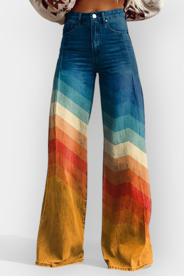 Pantalones acampanados de cintura alta