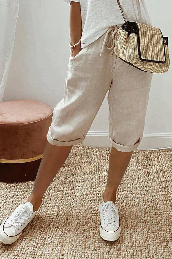 Pantalones elegantes de algodón Paisley™ para mujer