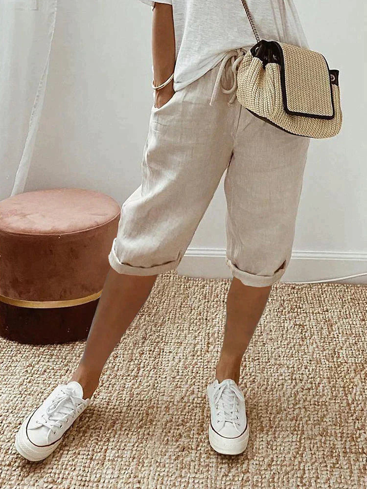 Pantalones elegantes de algodón Paisley™ para mujer