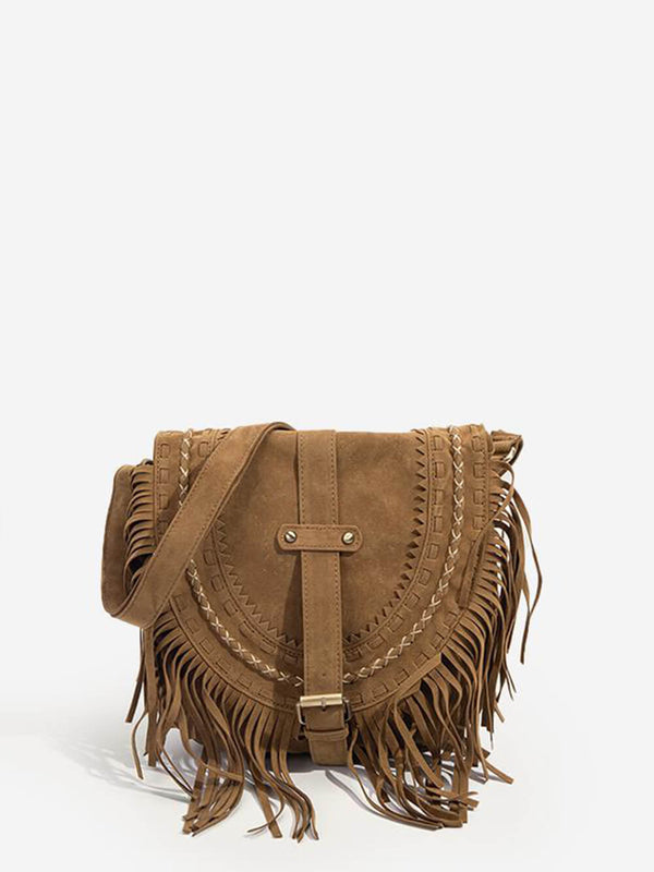 Riley™ - Bolso hecho a mano con flecos y hebilla