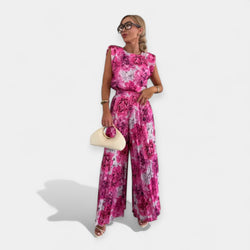 Conjunto de moda de verano con top y pantalón