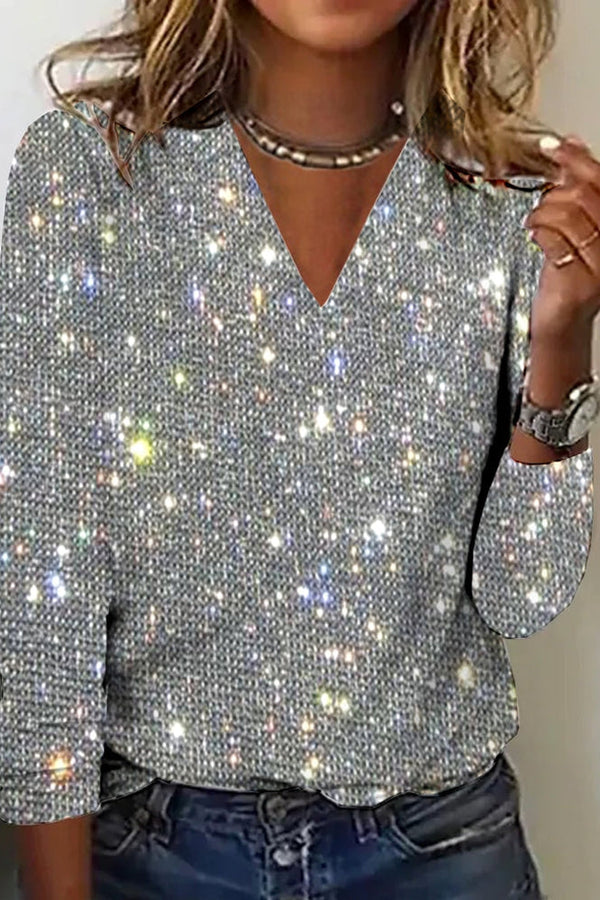 Jamie | Blusa de diamantes con cuello en V