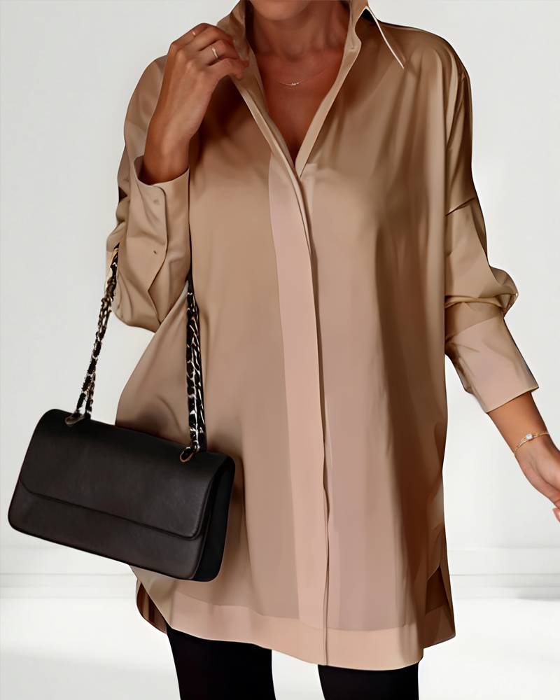 Lucrece | Camisa de solapa extragrande con botones