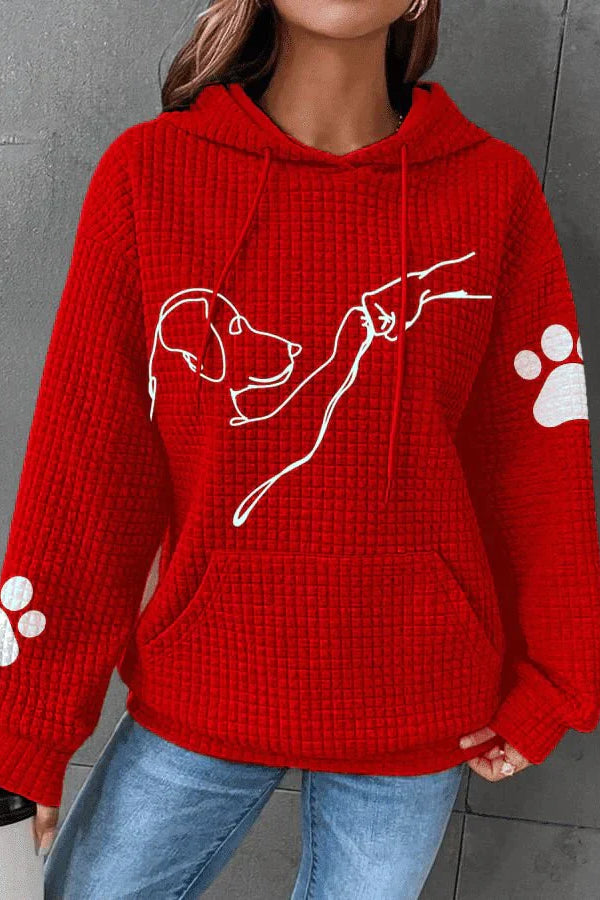 Betsy - Sudadera con capucha y estampado de patas