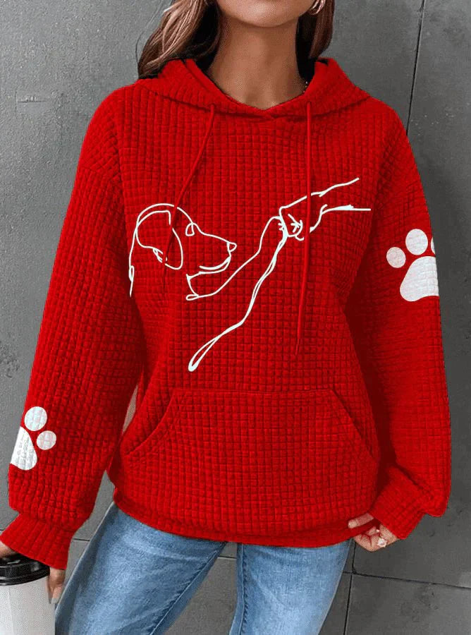 Betsy - Sudadera con capucha y estampado de patas