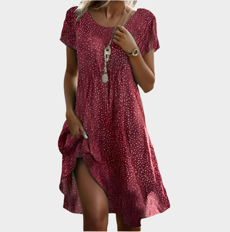 Boho vintage con cuello en V