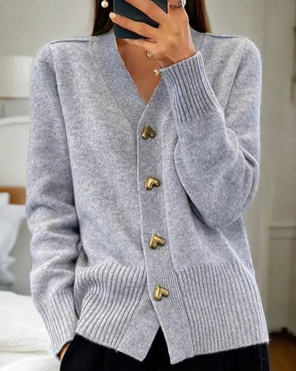 Chasie | Elegante cárdigan con botones de corazón