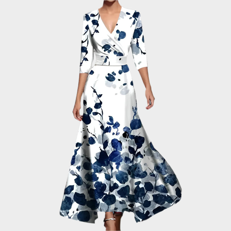 Vestido midi de cintura alta y corte relajado